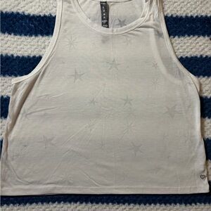 WildFox White Star-Print Cropped Tank Top